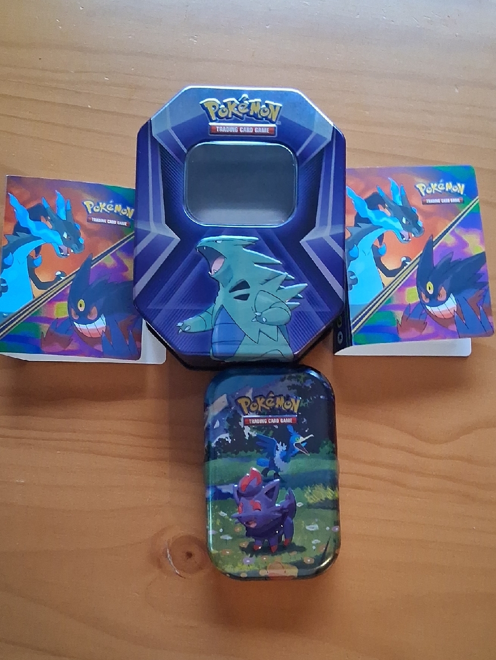Pokemon Trading Card Game Tin Set - Blue, Purple, Green